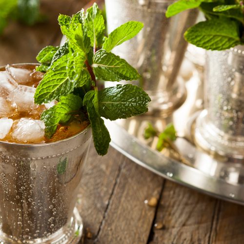 Refreshing Cold Mint Julep for the Derby
